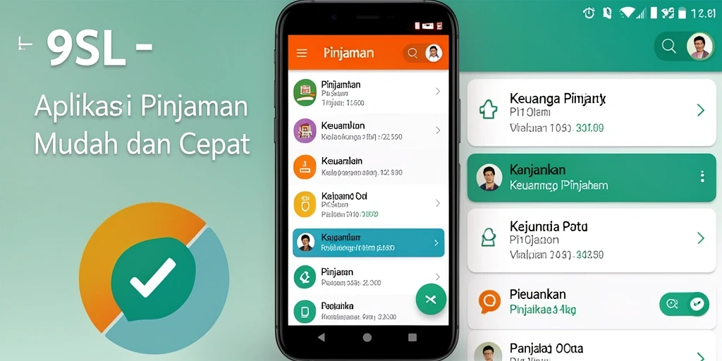 Antarmuka 9SL yang sederhana dan fungsional untuk pengajuan pinjaman.