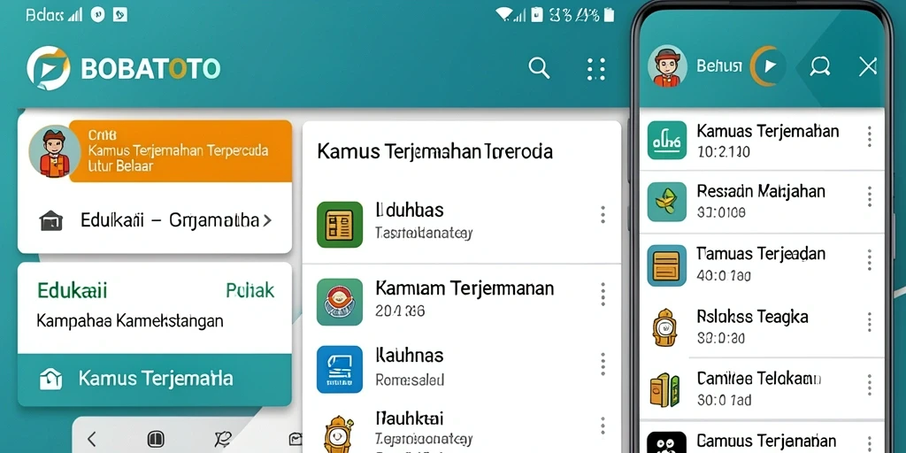Antarmuka BOBATOTO yang sederhana dan fungsional untuk Kamus Terjemahan.