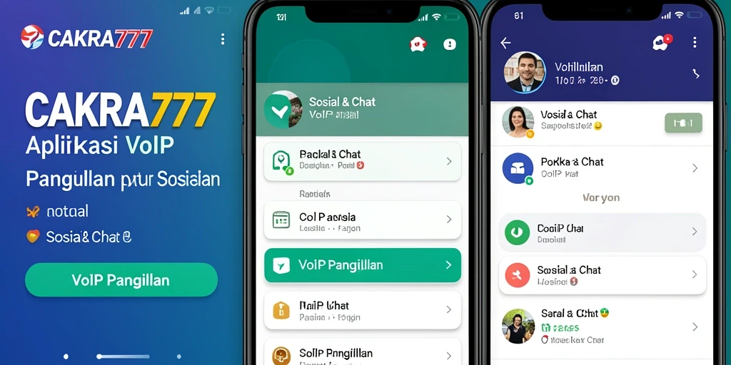 Screenshot CAKRA777 menampilkan fitur VoIP Panggilan yang intuitif.