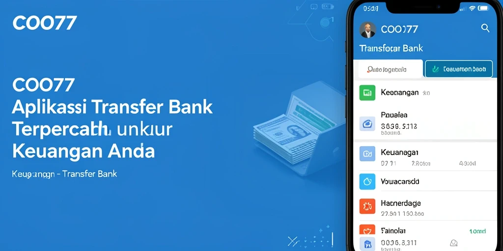 Antarmuka COO77 yang modern dan fungsional untuk Transfer Bank.