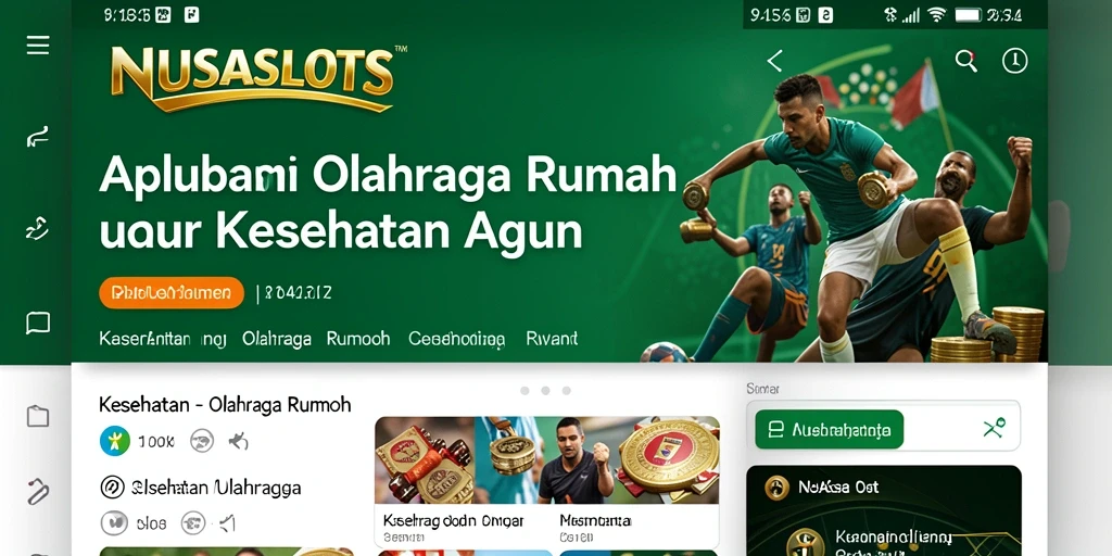 Antarmuka NUSASLOTS yang menarik untuk olahraga di rumah.