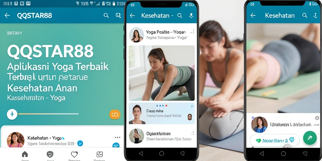 Antarmuka pengguna QQSTAR88 yang intuitif dan fungsional untuk latihan Yoga.