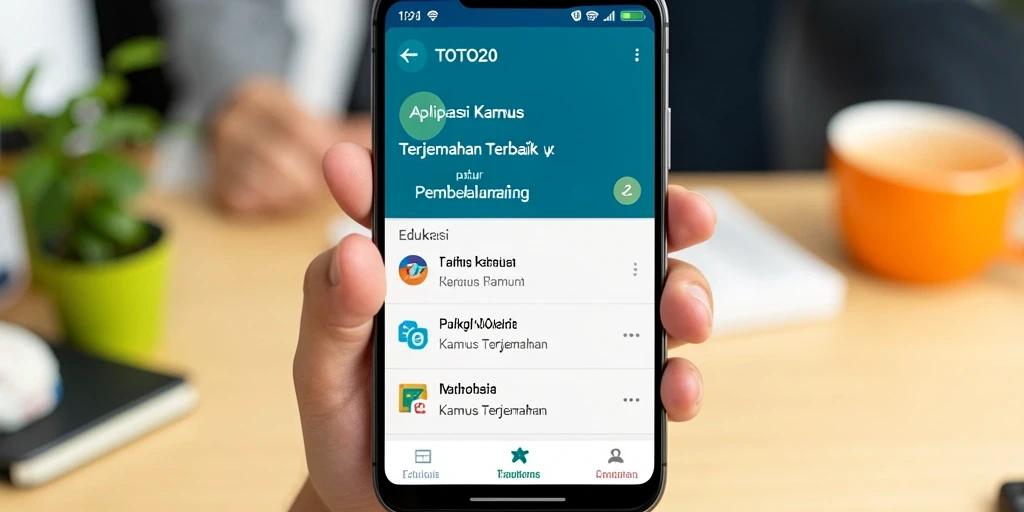 Antarmuka TOTO20 yang user-friendly untuk Kamus Terjemahan.