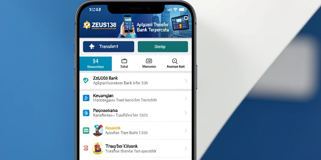 Antarmuka intuitif ZEUS138 untuk transfer bank yang aman.